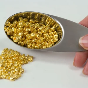 Refined gold granules, grade Zl 99.99, TU 1753-083-00196533-2004